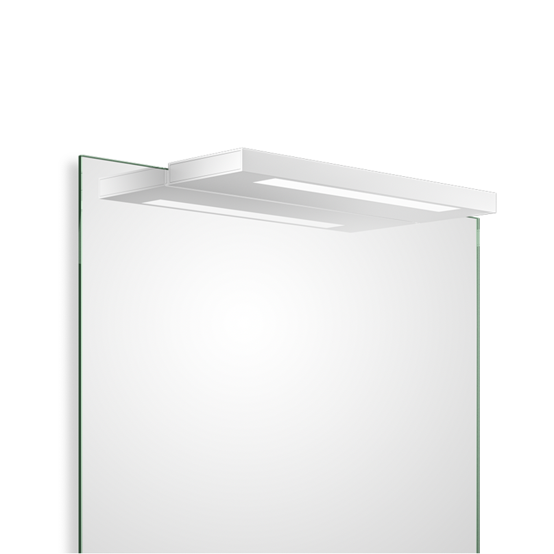 Bathroom Mirror Clip on Light in Matt White