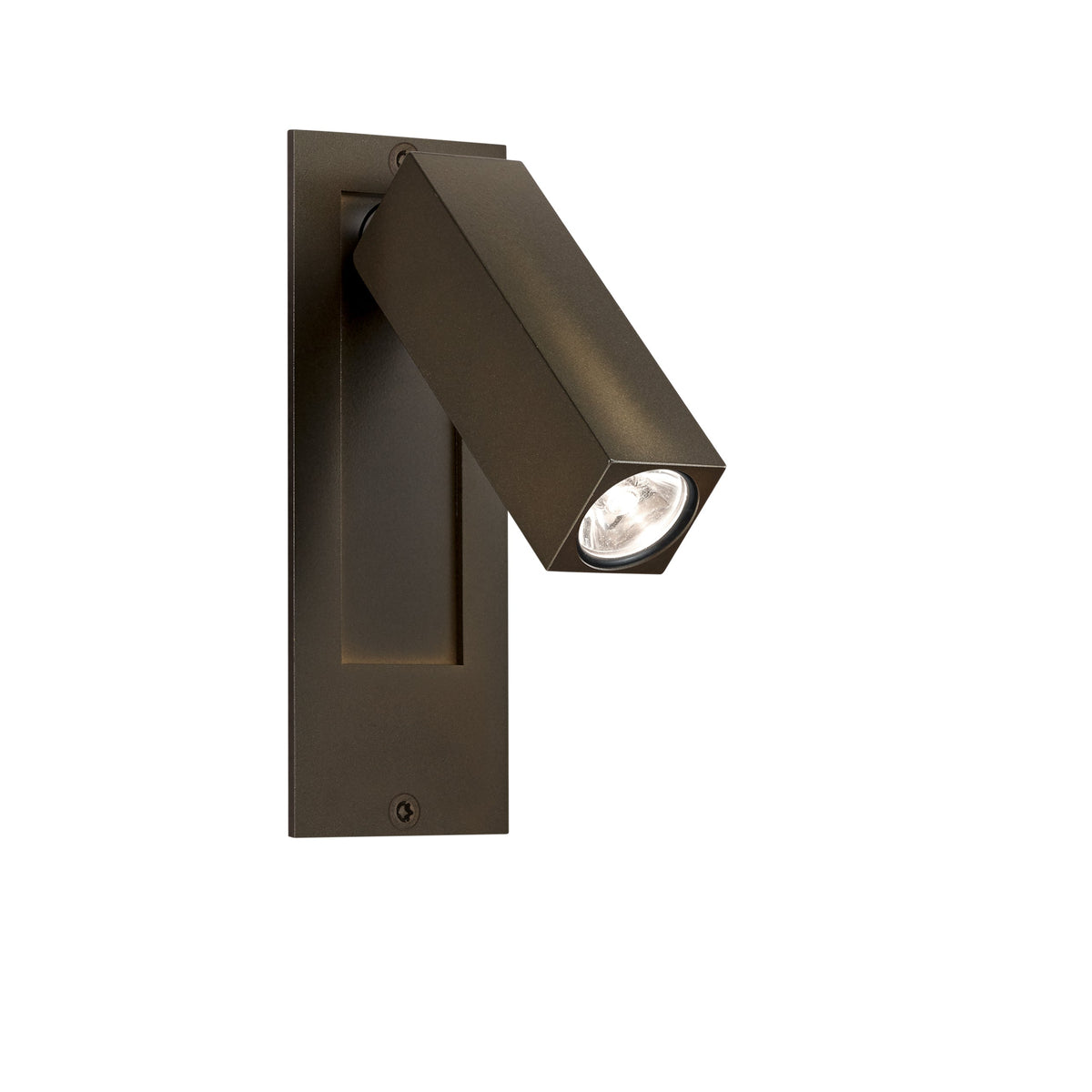 Wall Mounted Square Adjustable Reading Light-Dark Bronze