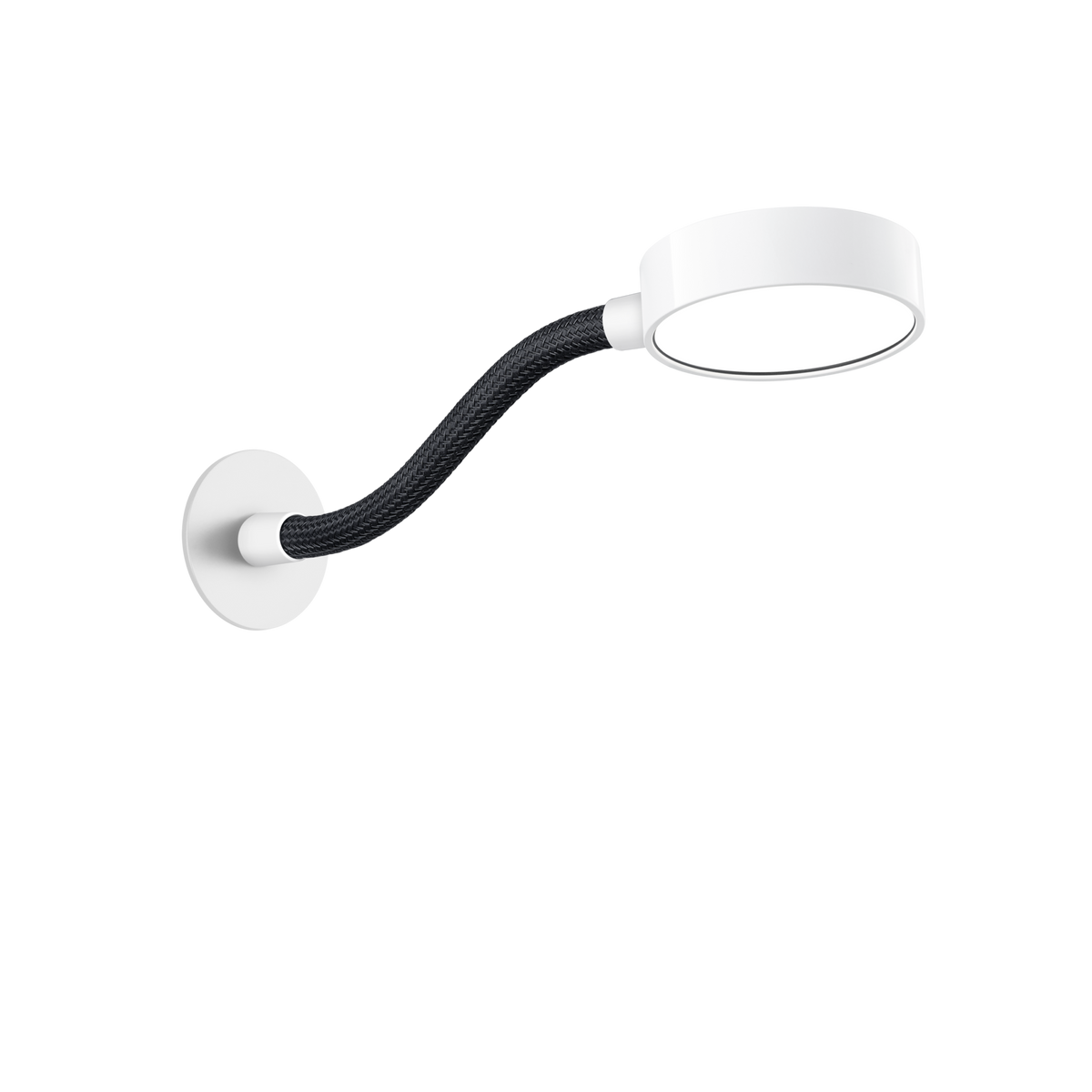 Wall Mounted Adjustable Reading Light in White & Black