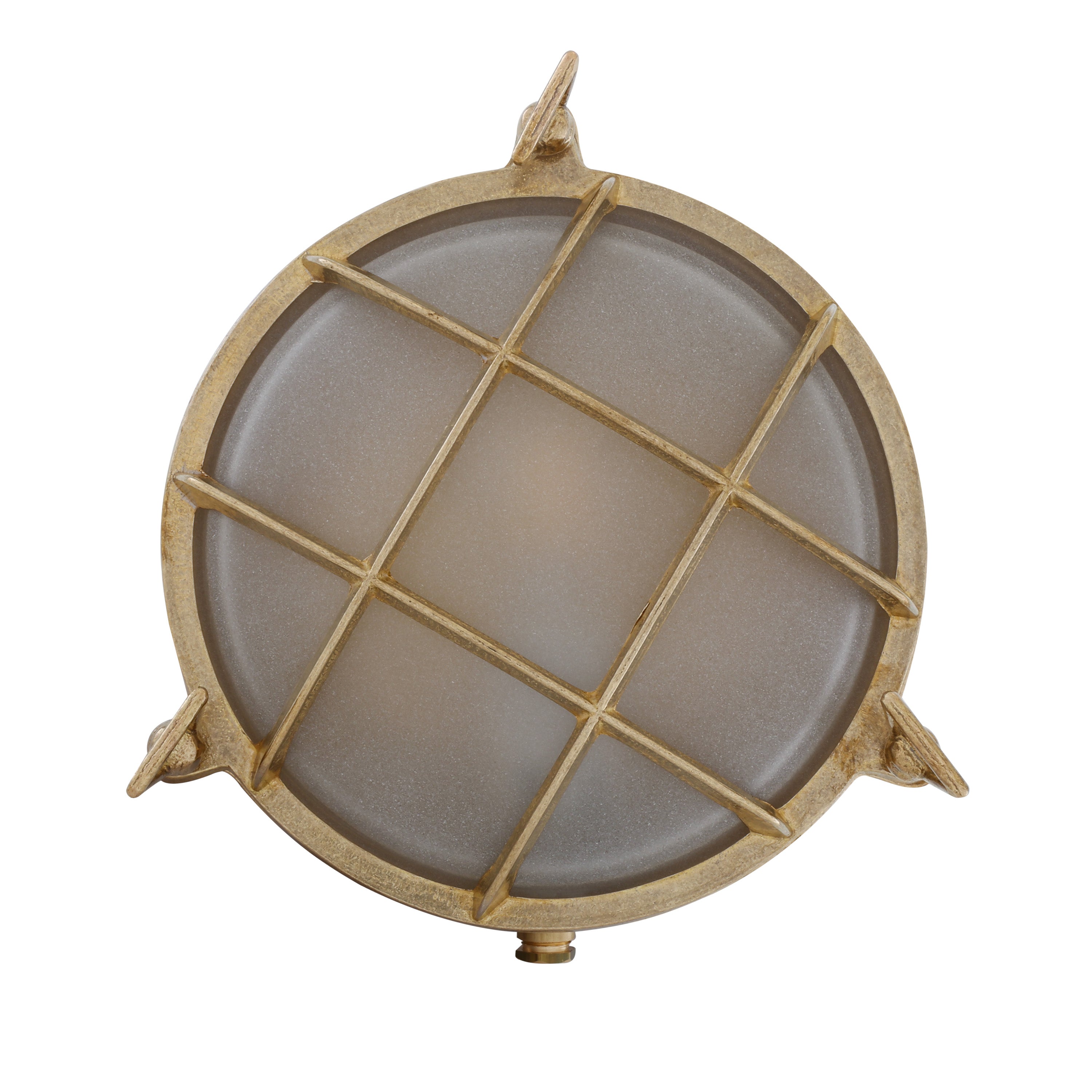 Nautical style brass bulkhead light