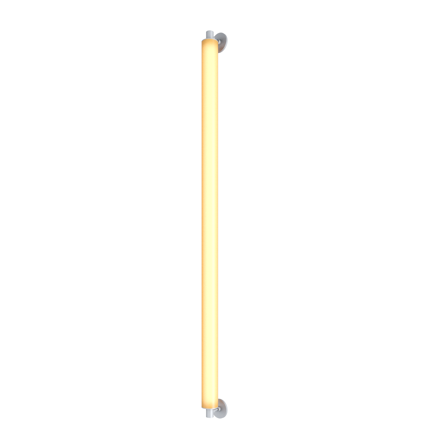 A cylindrical wall light with an anodised aluminium finish, designed in a sleek Art Deco style.