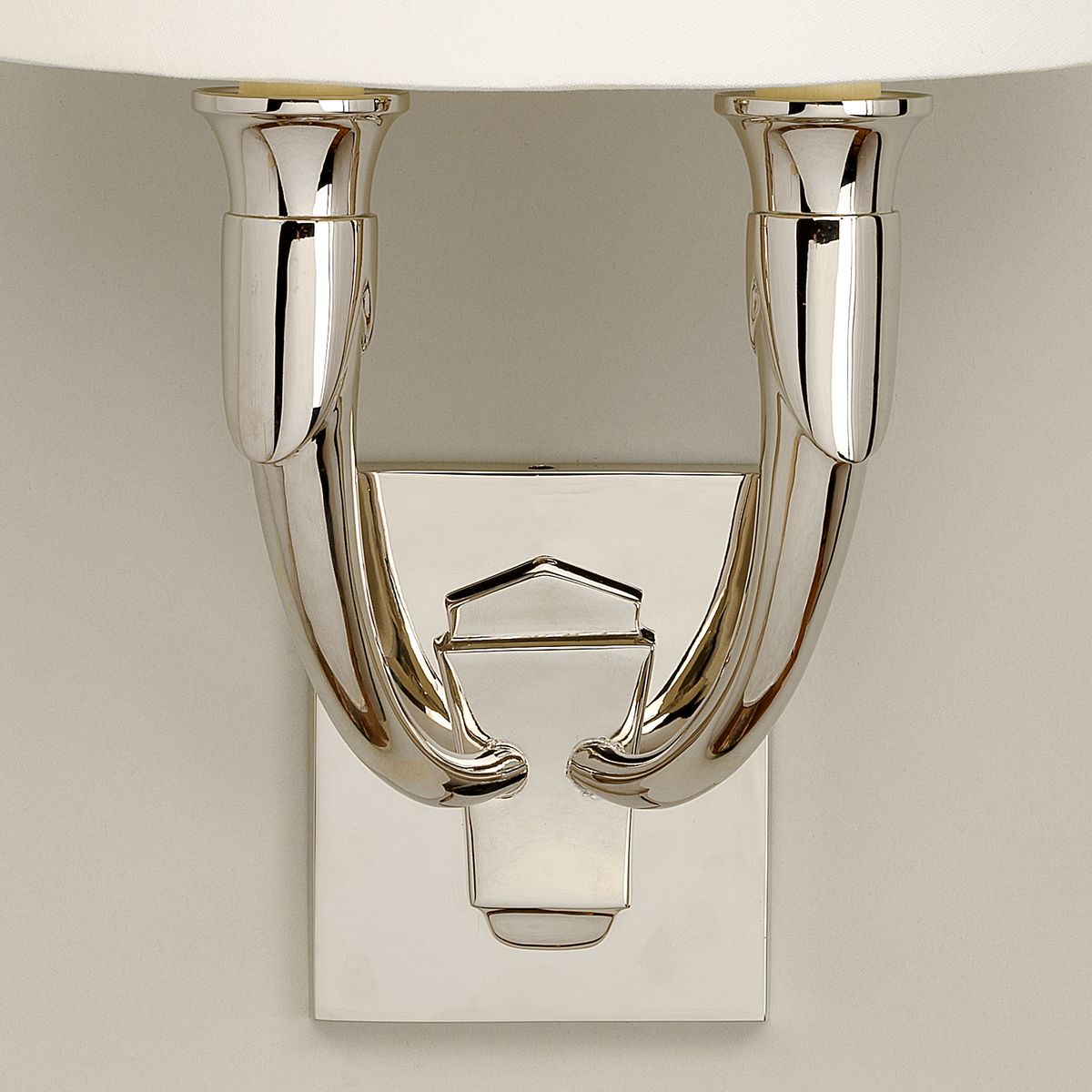 French Horn Wall Light-Nickel | Nicholas Engert Interiors
