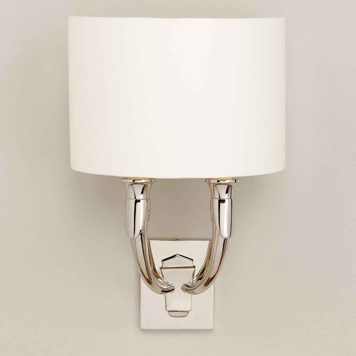 French Horn Wall Light-Nickel | Nicholas Engert Interiors