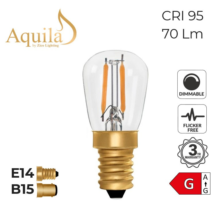 ST26 Pigmy Clear 1W E14 2200K Filament Lamp NEW*