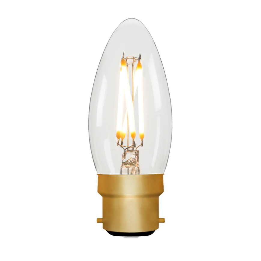 C35 Candle Clear 4W B22 2200K Filament Lamp NEW*