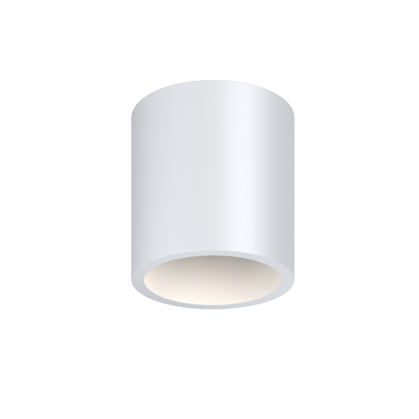 Aluminium downlight on a white background