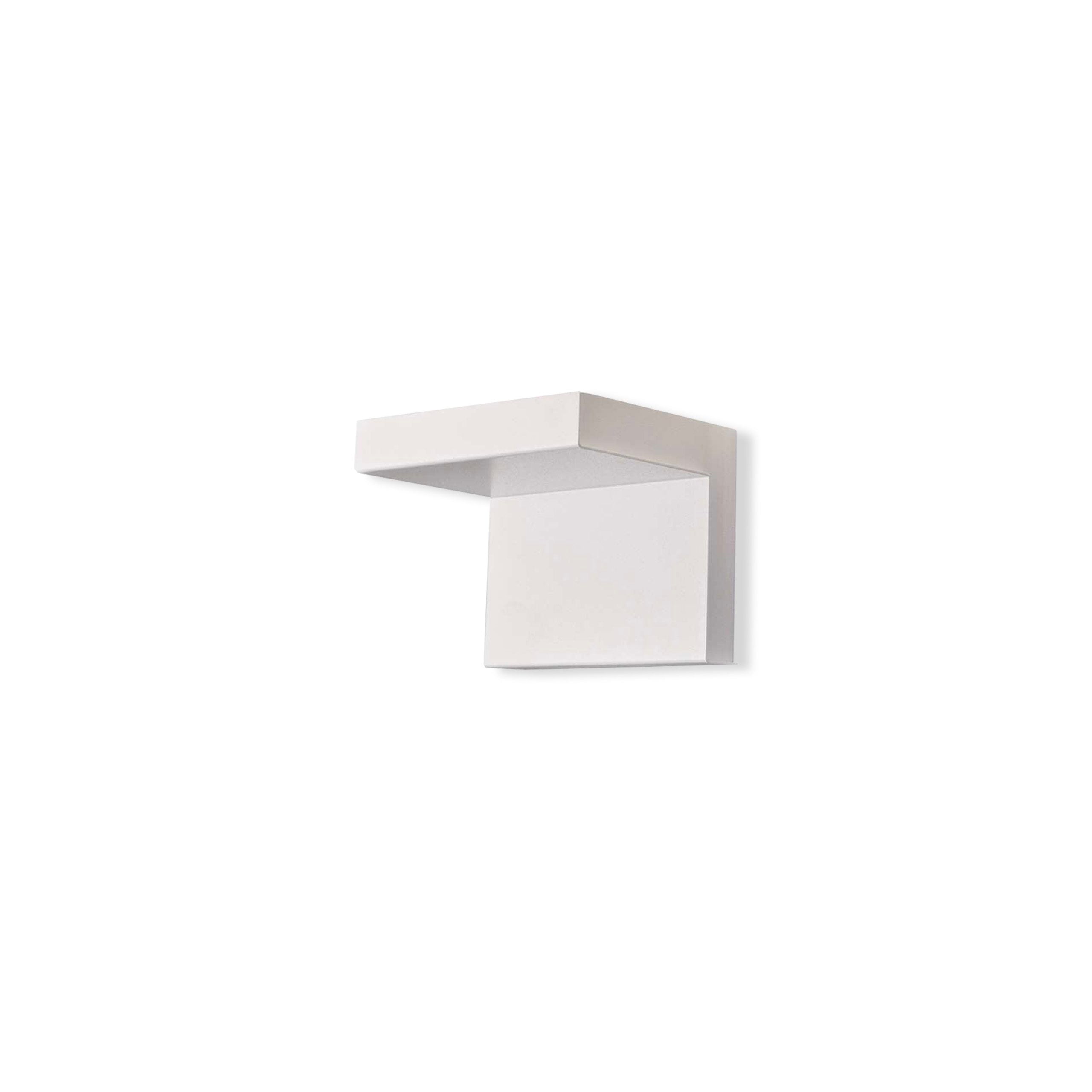 White square wall light fixture on a white background