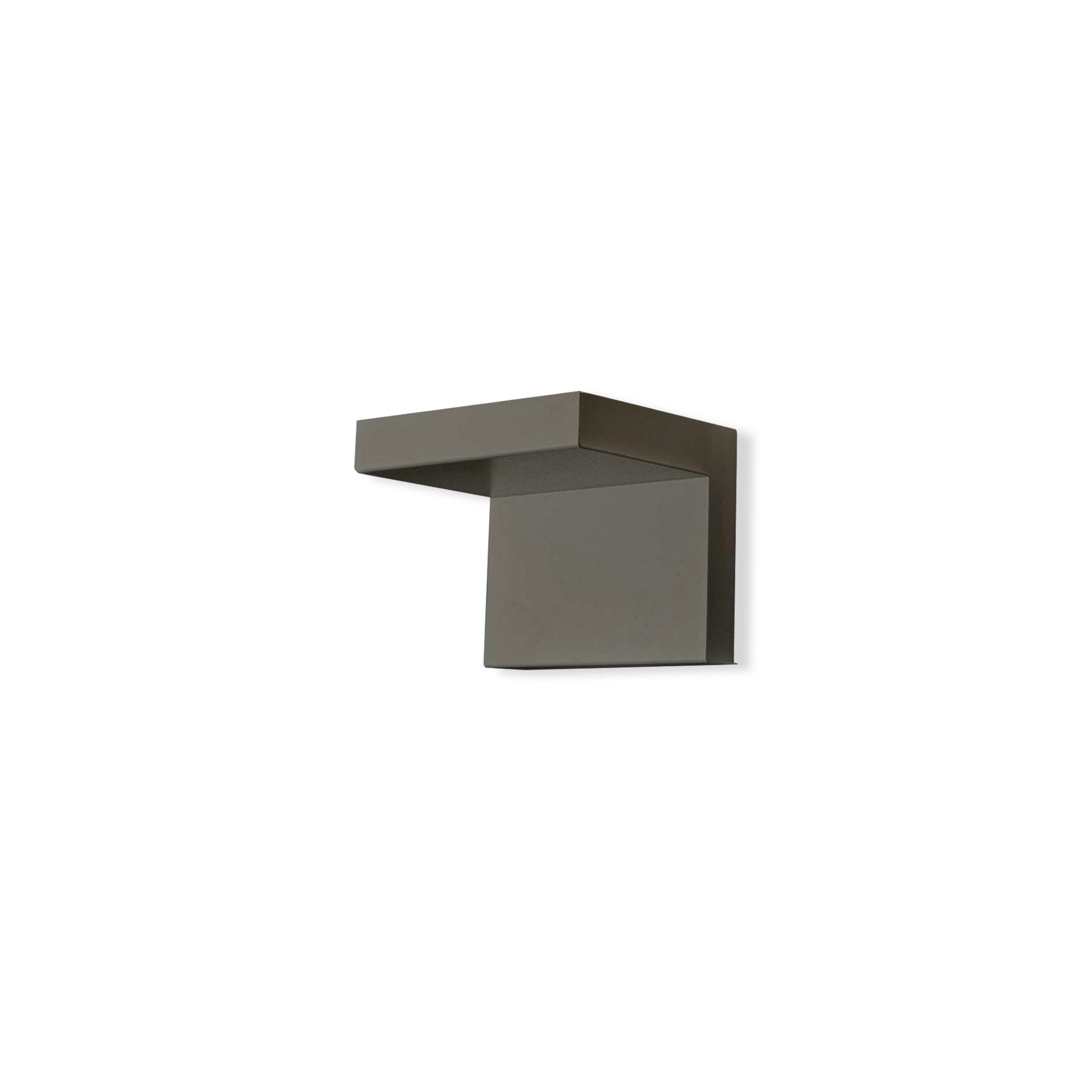 Modern wall-mounted light fixture in concrete grey on a white background