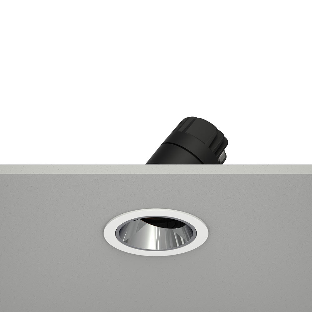Dark Round 60 Tilt Downlight - 9W, White