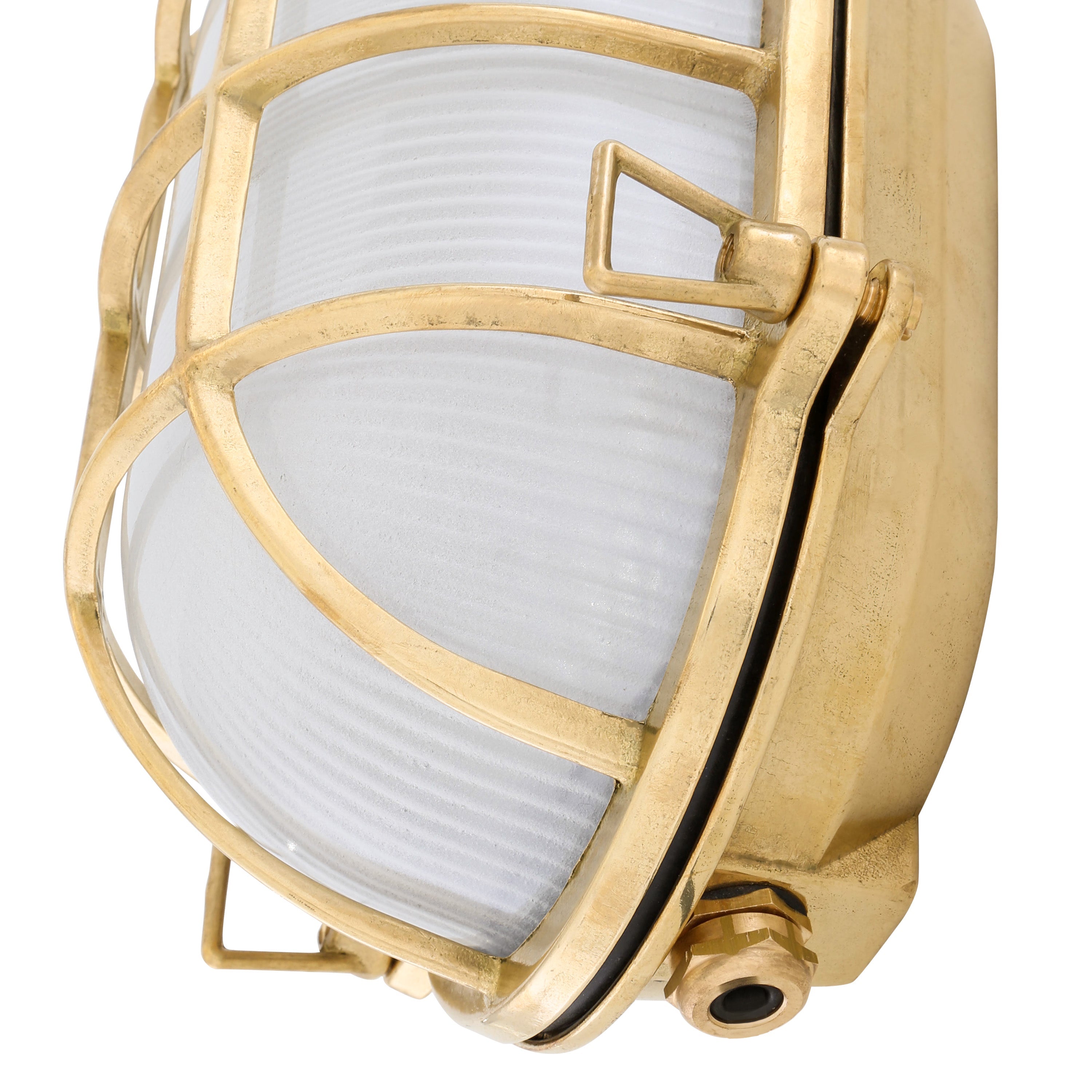 Ross Outdoor Marine Bulkhead Light-Natural Brass | Nicholas Engert