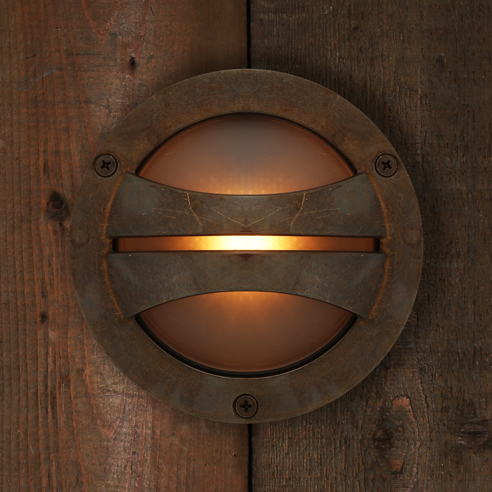 Seri Outdoor Bulkhead Lamp - Antique Brass - Context | Nicholas Engert Interiors